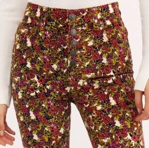 We The Free Sun Chaser Cord Printed Skinny Jeans Size 27